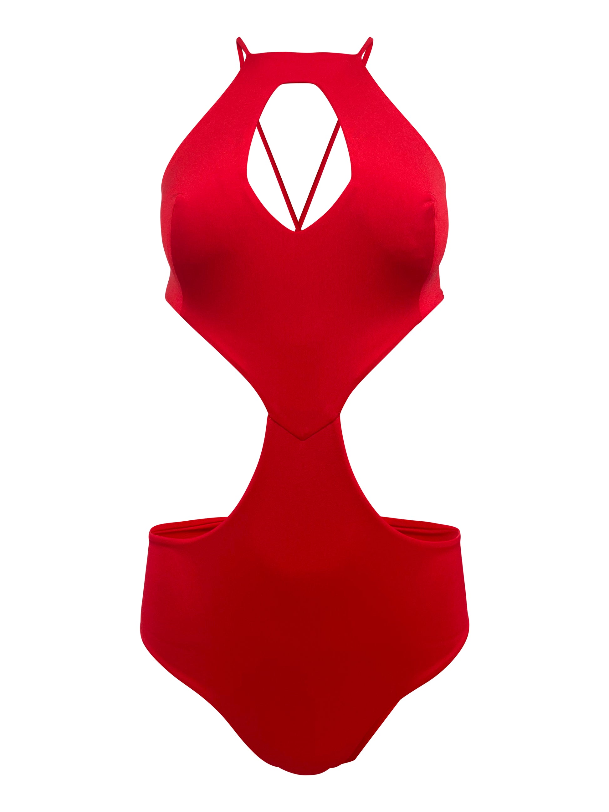 Red One Piece Swimsuit 